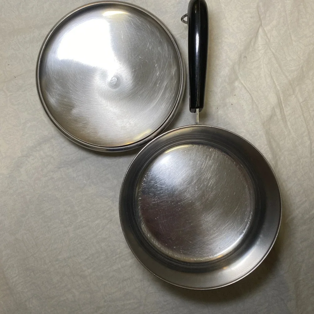 Vintage Revere Ware 2 Qt Saucepan Copper Bottom w/ Lid Clinton IL 1801 Patent